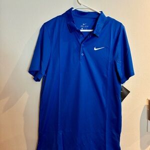 Nike Men's Dri-Fit Blue Polo Shirt